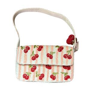 TikTok Viral Cherry Beaded Bag 🍒 NWT XOXO Handmade India TJ Maxx Purse